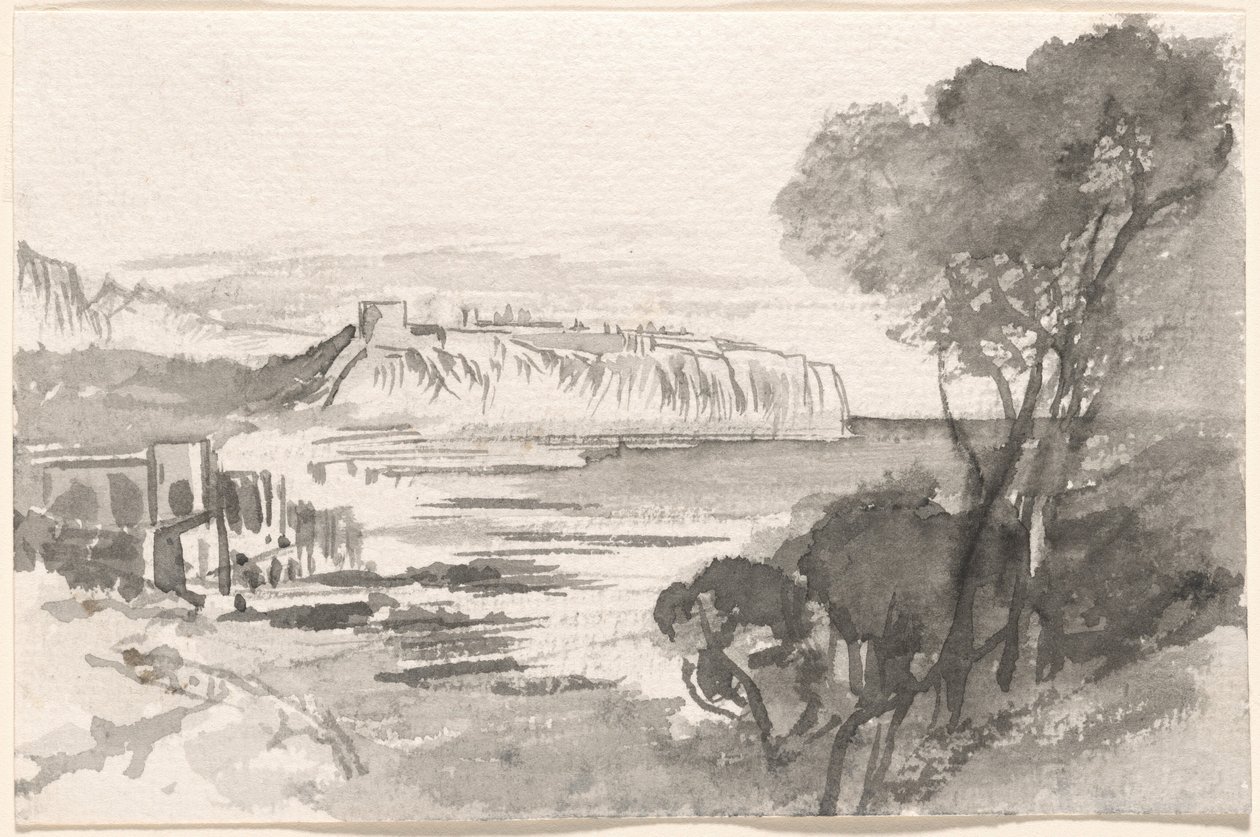 Pohled přes záliv (Monaco) od Edward Lear