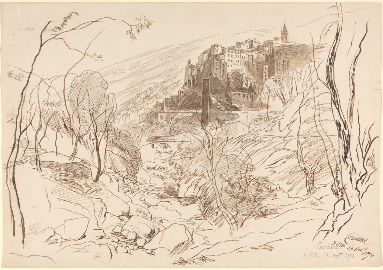 Pohled na Cerianu od Edward Lear