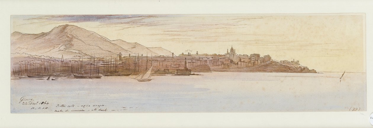 Pohled na Janov, 1864 od Edward Lear