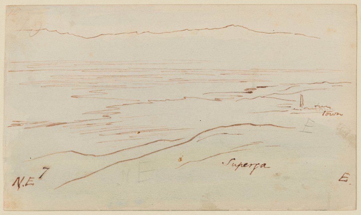 Pohled na Turín se Supergou od Edward Lear