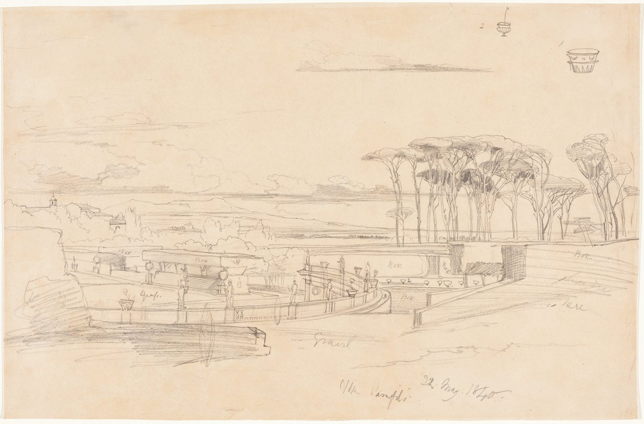 Villa Pamphili od Edward Lear