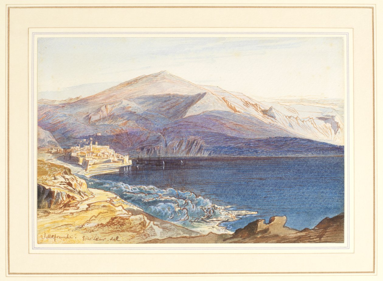 Villefranche-sur-Mer, 19. století od Edward Lear