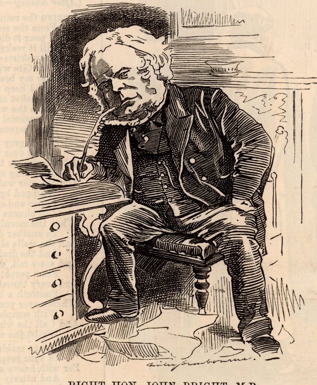 Karikatura Johna Brighta od Edward Linley Sambourne