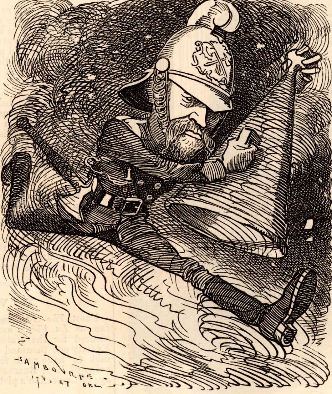 Eyre Massey Shaw (1830-1908) od Edward Linley Sambourne