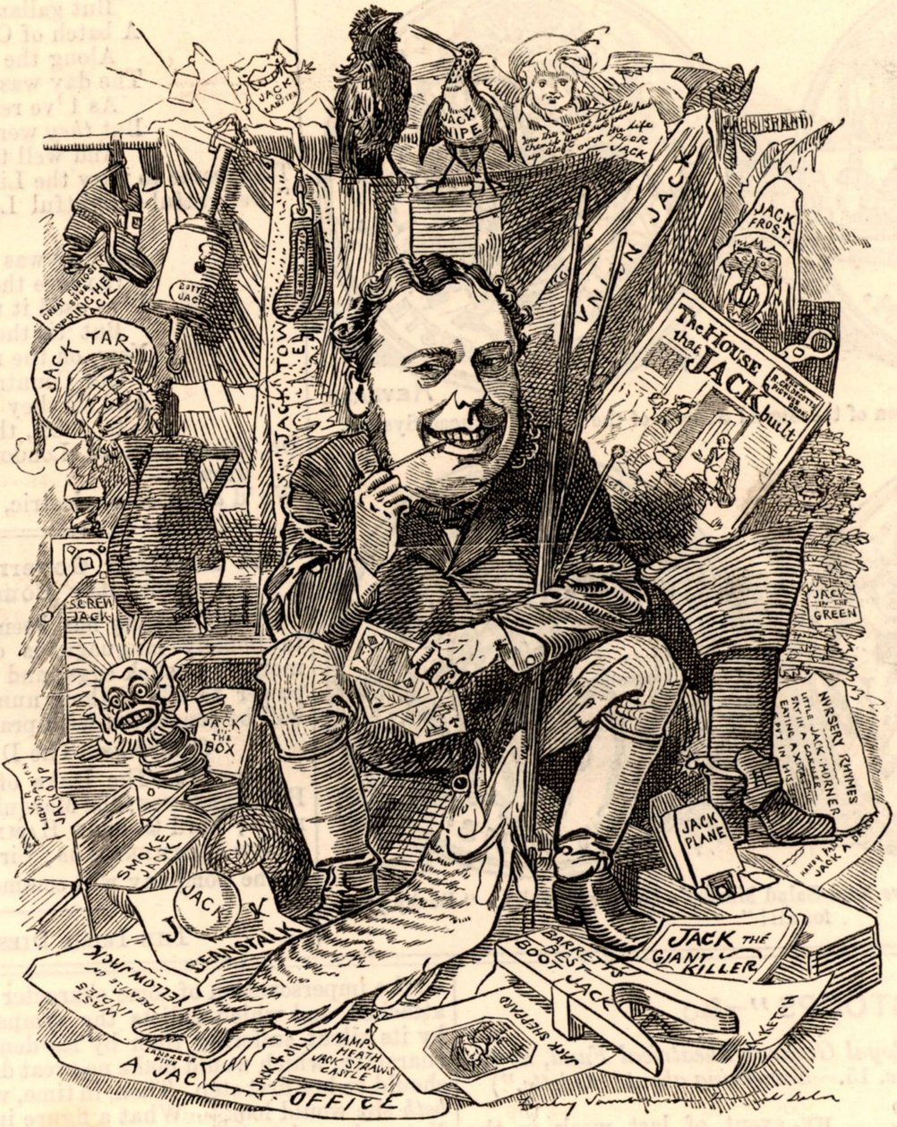 Portrét Johna Holkera od Edward Linley Sambourne