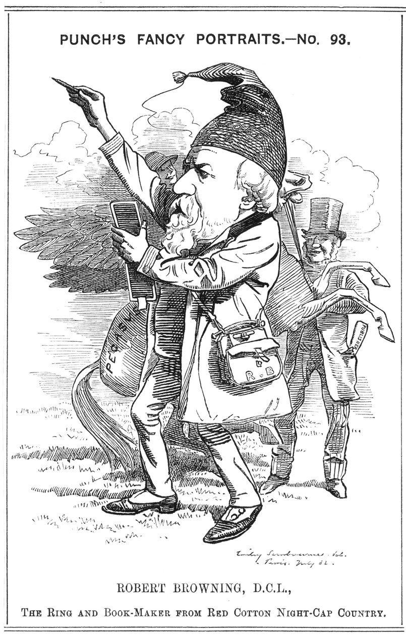 Robert Browning , anglický básník a dramatik, 1882 od Edward Linley Sambourne