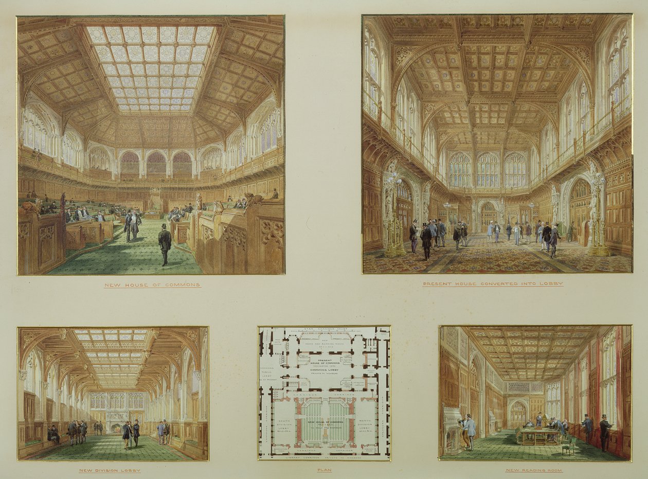 Nová sněmovna, Westminsterský palác, 1868 od Edward M. Barry