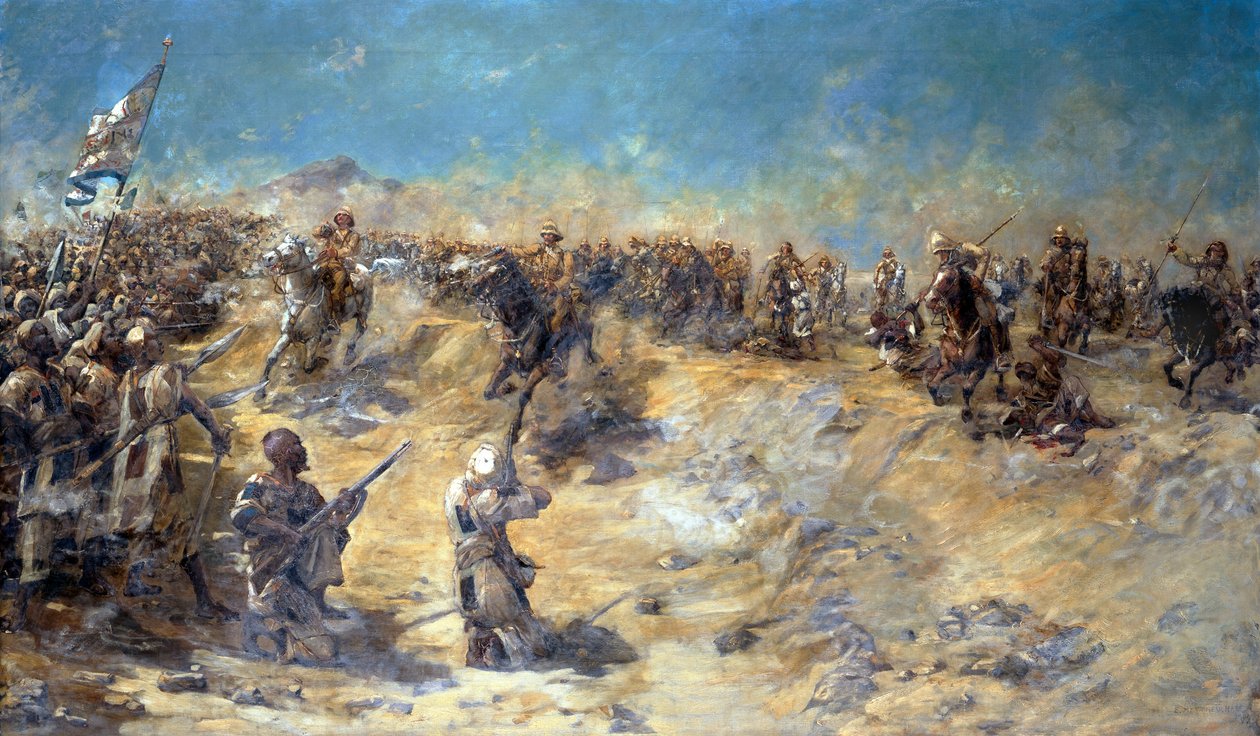 Obvinění 21. kopiníků v bitvě u Omdurmanu 2. září 1898, 1899 od Edward Matthew Hale