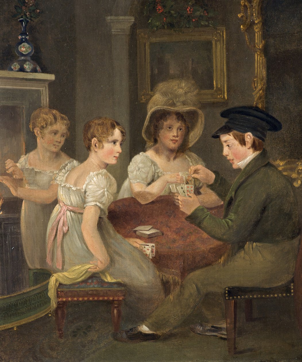 Paní Sarah Cornock a její tři děti, kolem roku 1810 od Edward Matthew Pearce