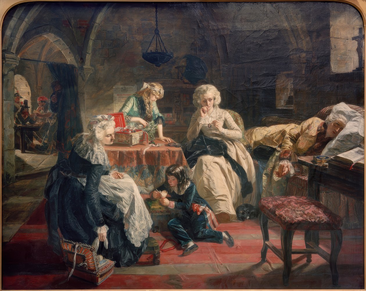 Francouzská královská rodina ve věznici Temple od Edward Matthew Ward