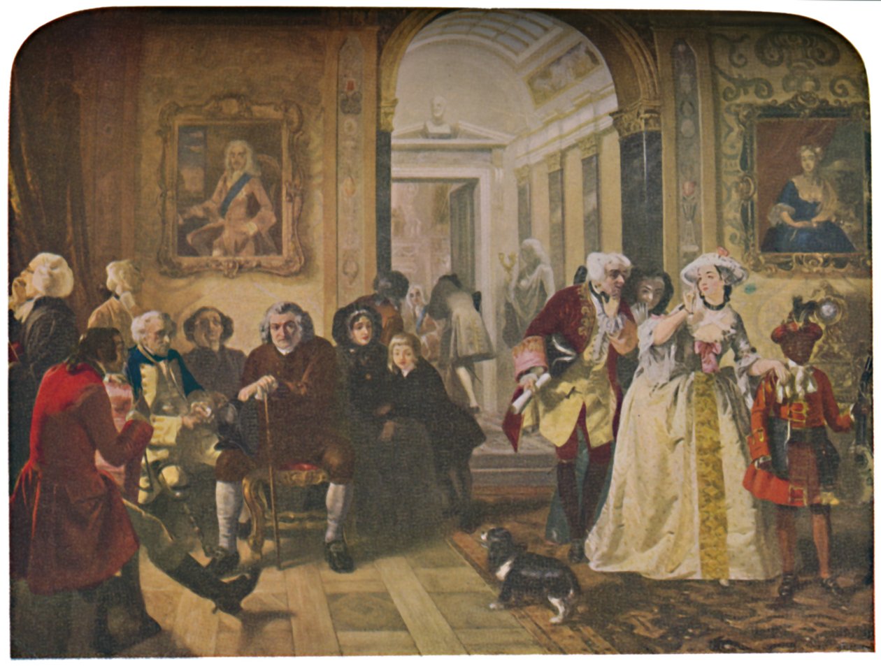 Dr. Johnson v předpokoji lorda Chesterfielda, Čekání na publikum, 1748, 1845, c1950. od Edward Matthew Ward