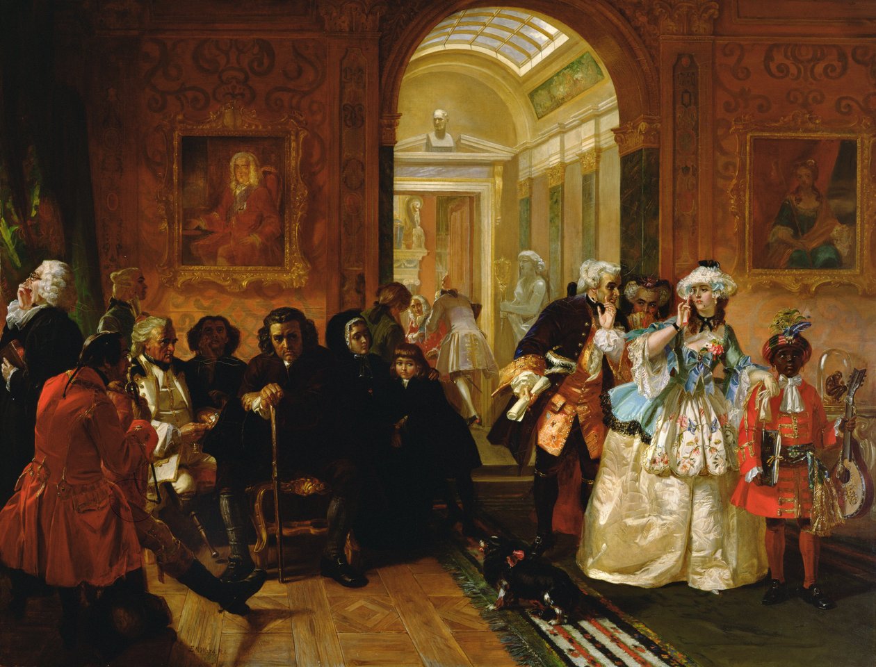 Předsíň lorda Chesterfielda v roce 1748, 1869 od Edward Matthew Ward
