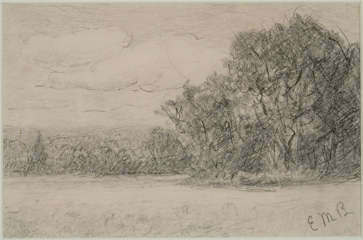 Krajina (č. 1) c. 80. léta 19. století (grafit na papíře) od Edward Mitchell Bannister