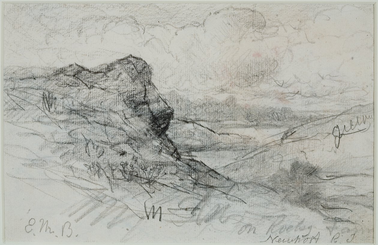 Newport, Rhode Island (č. 13B) c. 80. léta 19. století (grafit na papíře) od Edward Mitchell Bannister