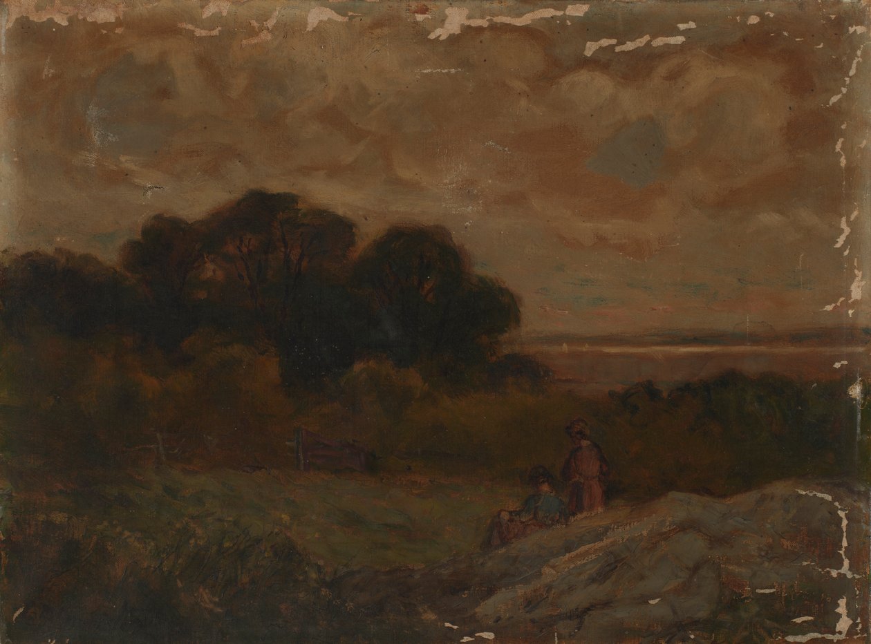 Bez názvu (Krajina se dvěma ženami ležícími na skalách) od Edward Mitchell Bannister