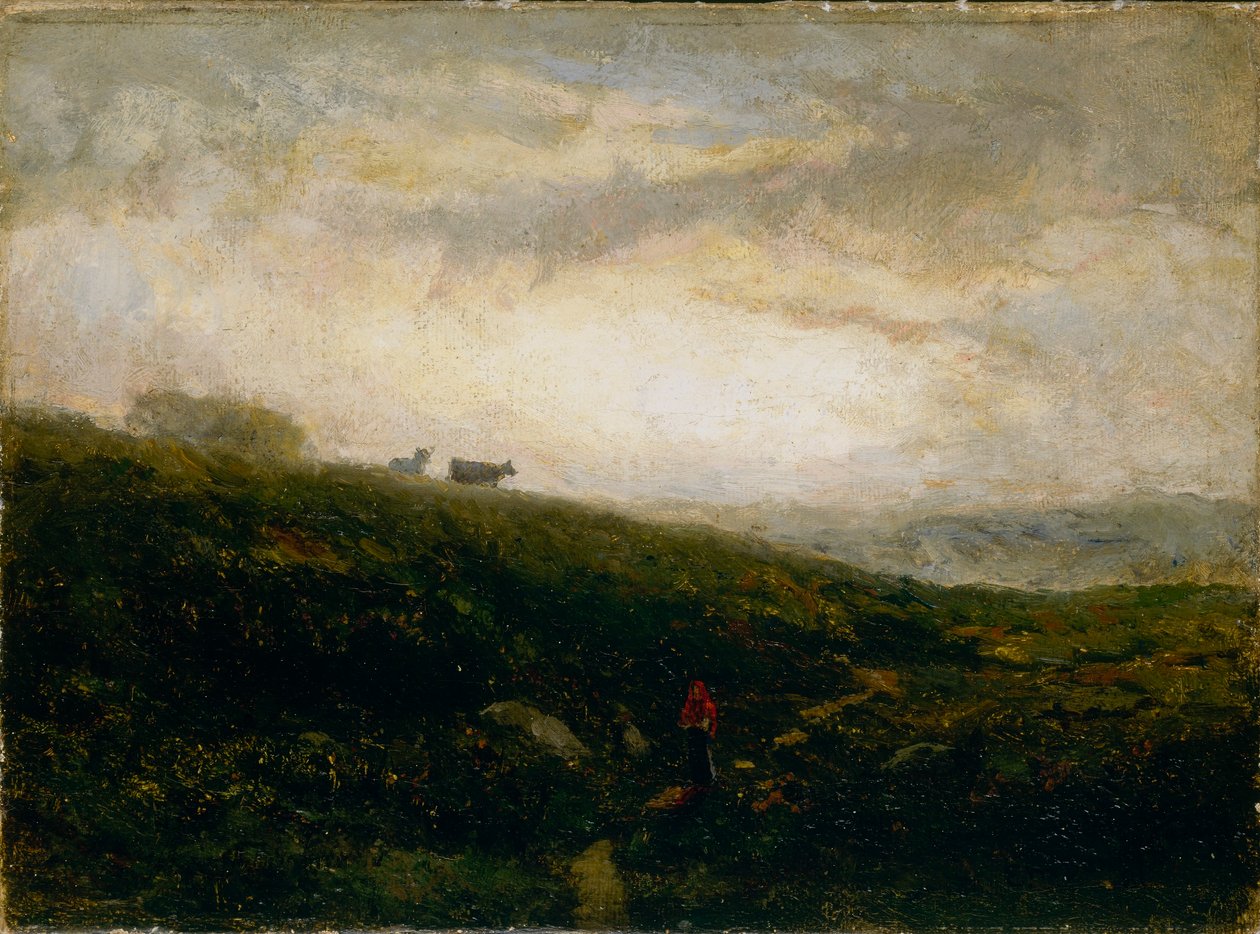 Bez názvu (krávy sestupující ze svahu) od Edward Mitchell Bannister