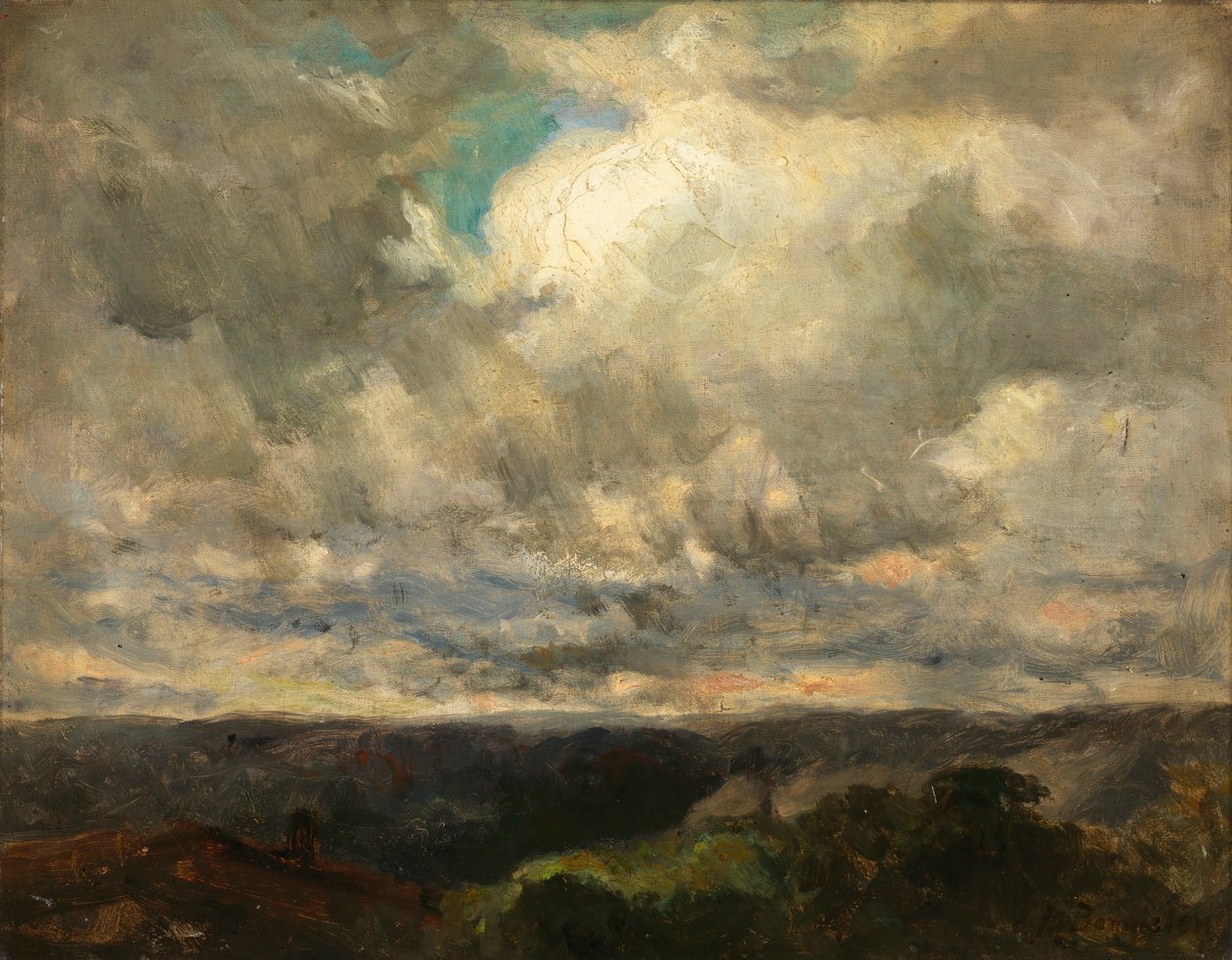 Bez názvu (krajina, zatažená obloha) od Edward Mitchell Bannister