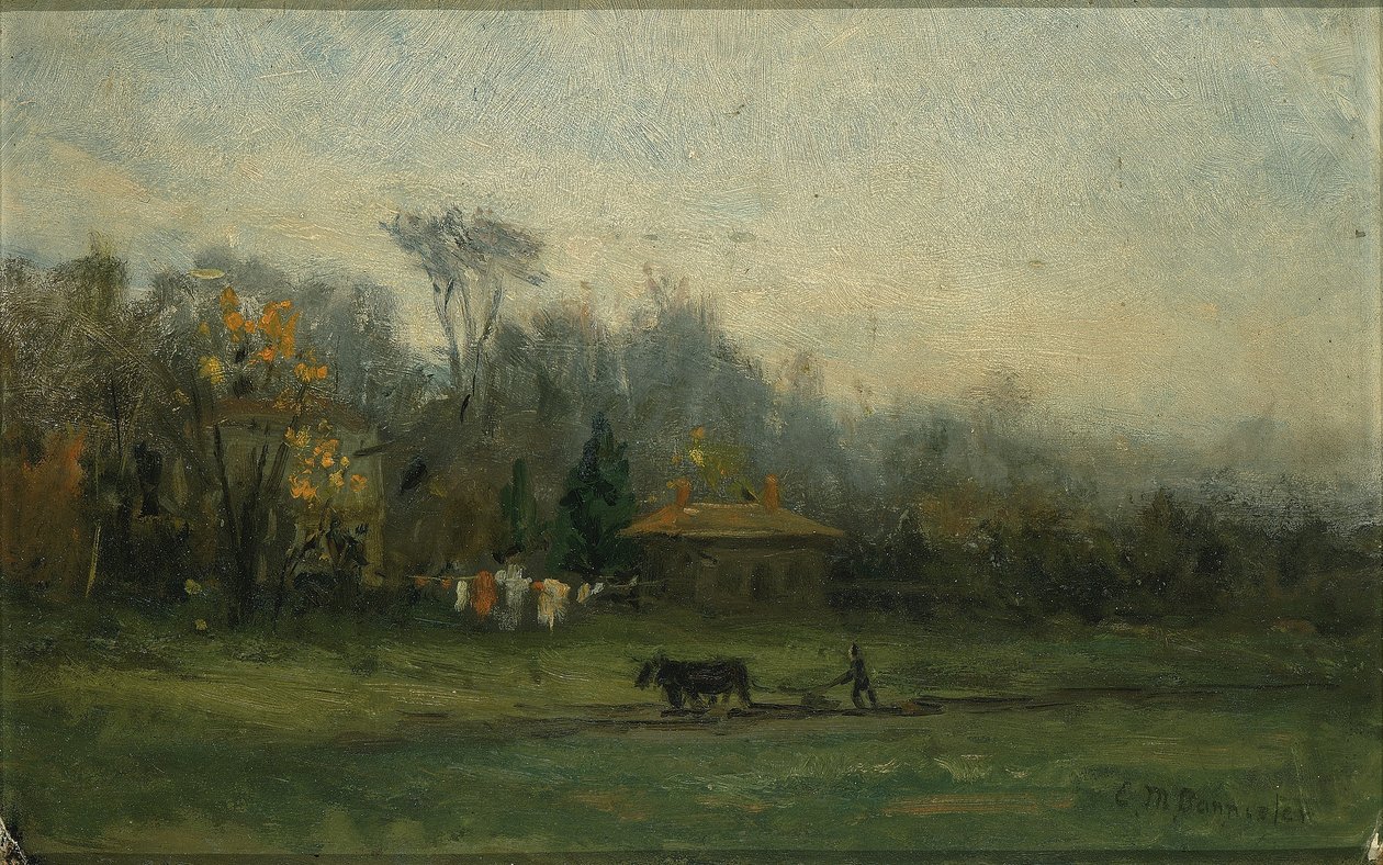 Bez názvu (krajina s mužem orajícím pole) od Edward Mitchell Bannister