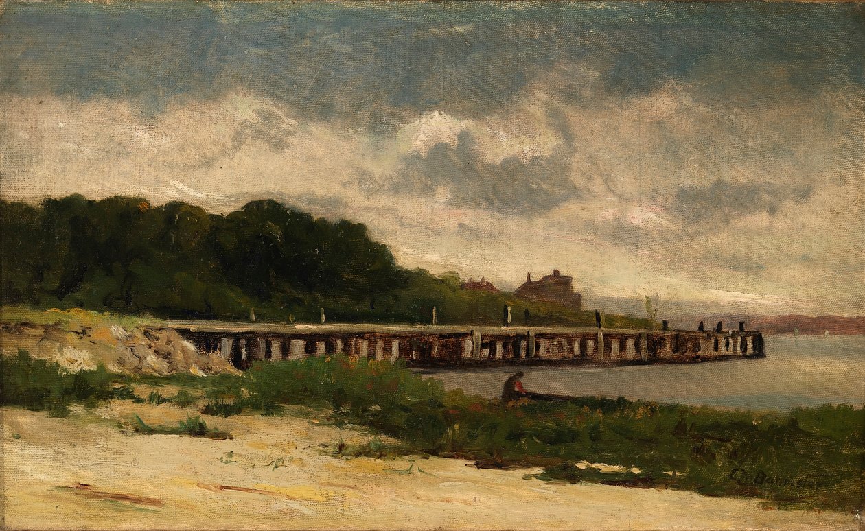 Bez názvu (krajina s molem) od Edward Mitchell Bannister