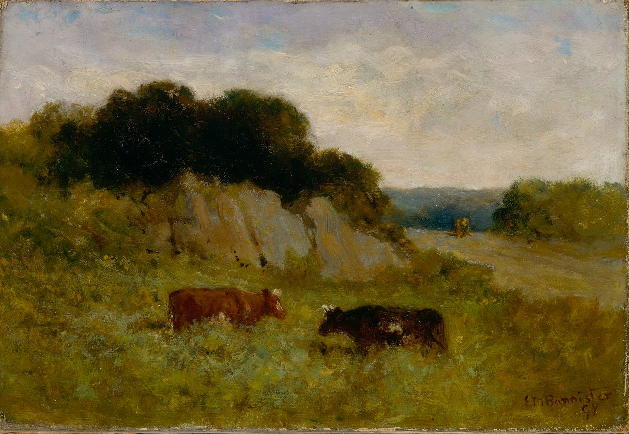 Bez názvu (krajina se dvěma kravami) od Edward Mitchell Bannister