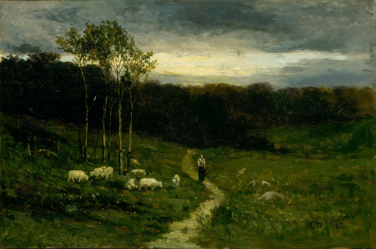 Žena jdoucí po cestě od Edward Mitchell Bannister