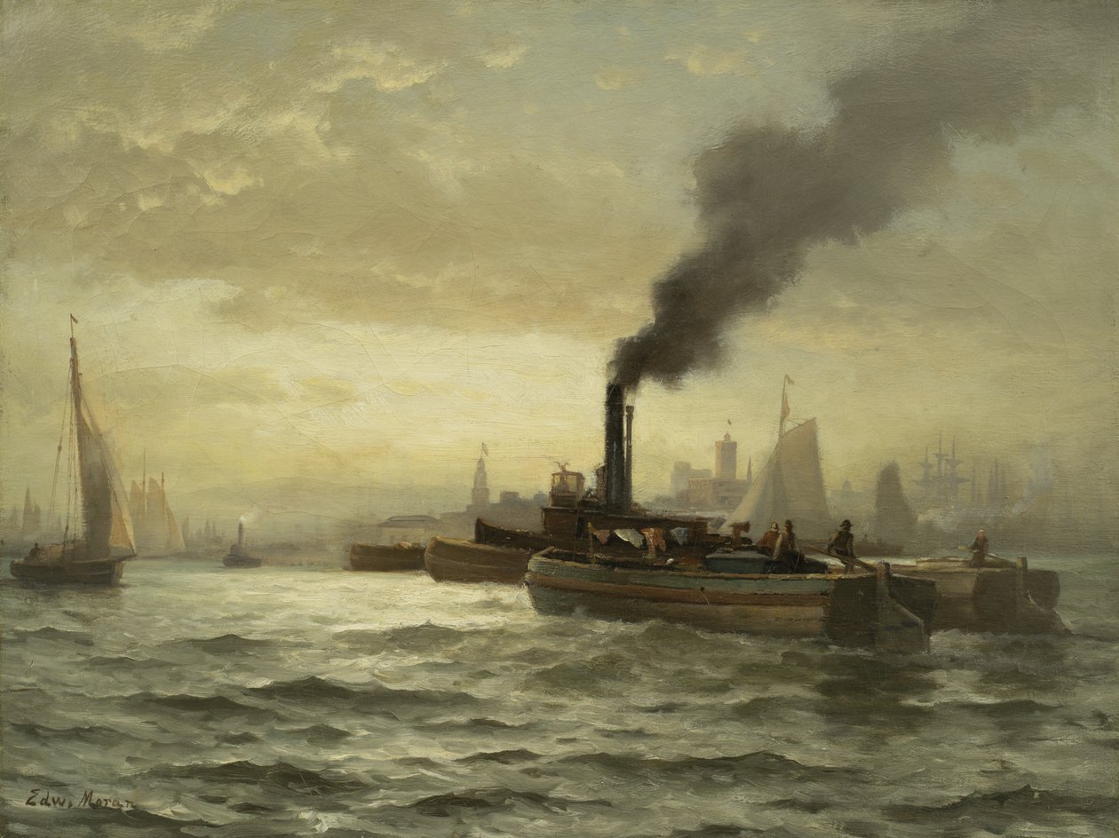 New York Harbor, NYC, 1880 od Edward Moran
