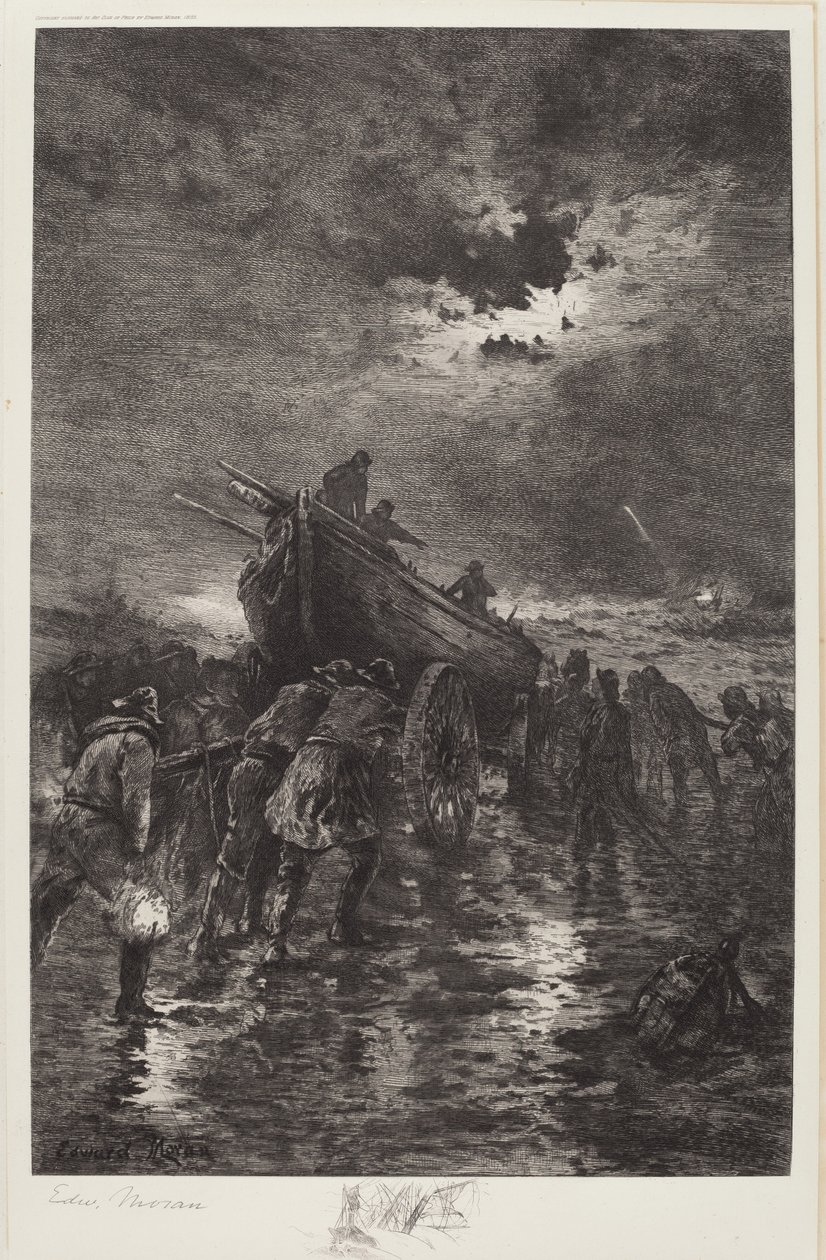 Bez názvu (Spuštění Dory/Na záchranu/Ztroskotání) od Edward Moran