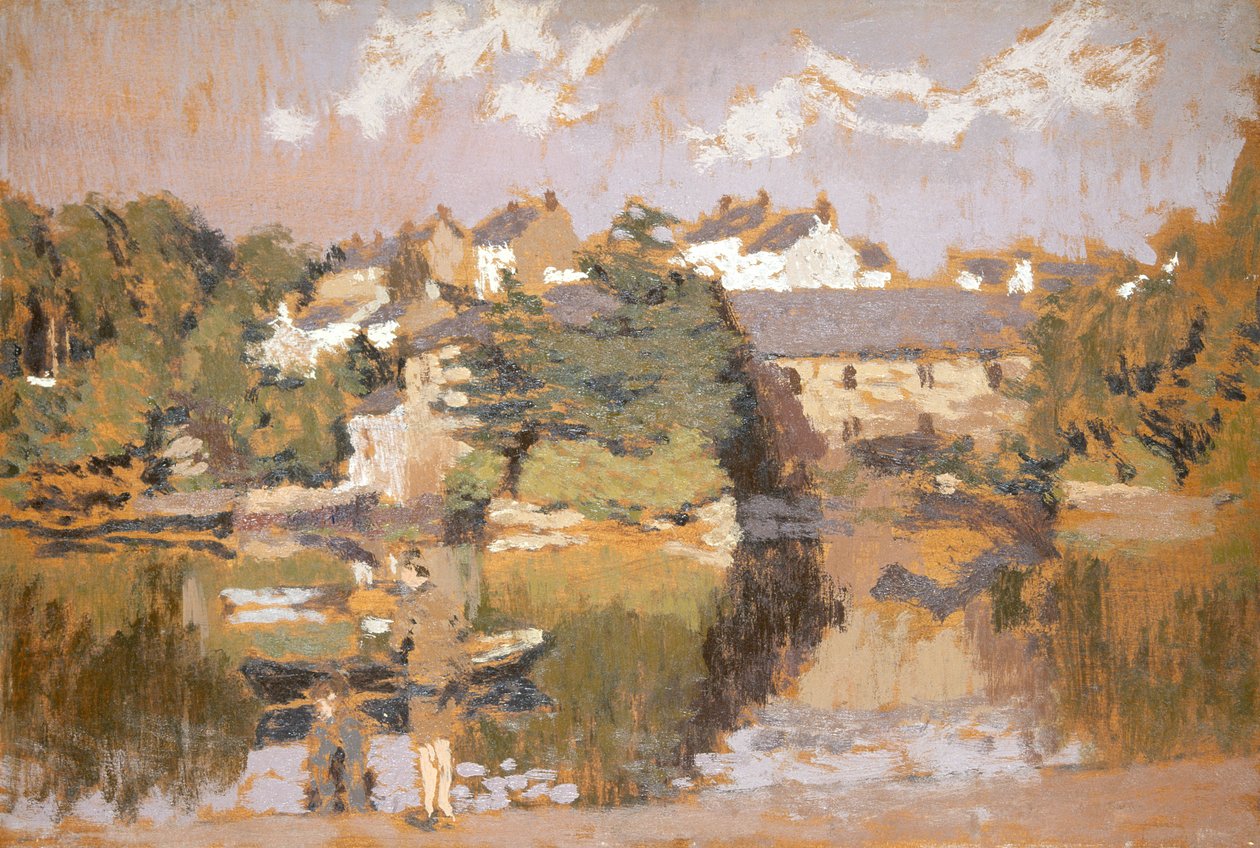 "Budovy u řeky", 1923-1943 od Edward Morland Lewis
