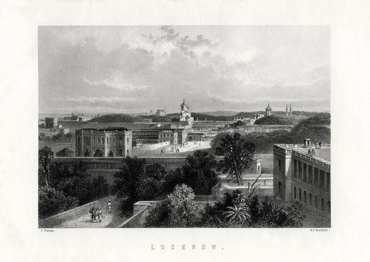 Lucknow, hlavní město státu Uttar Pradesh, Indie, 19. století od Edward Paxman Brandard