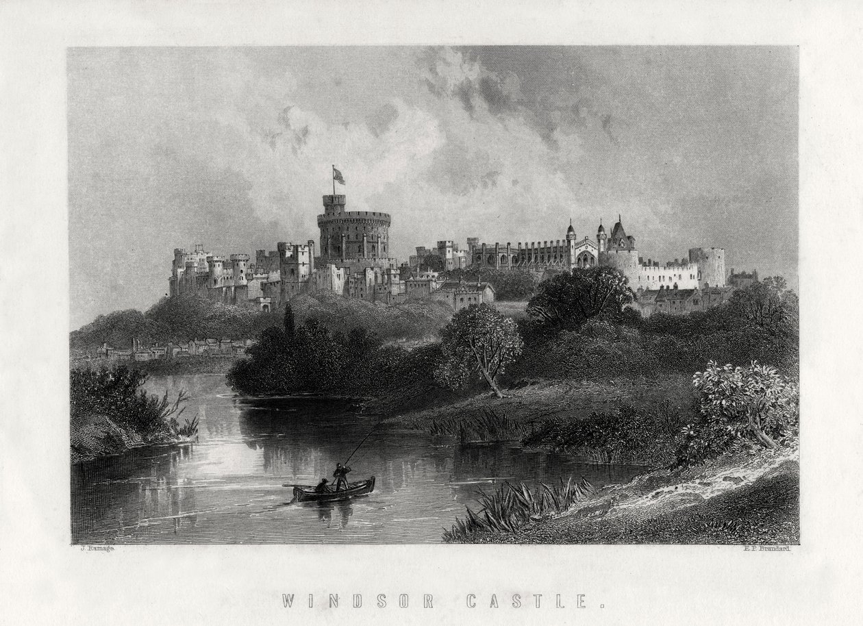 Hrad Windsor, Anglie, 1883 od Edward Paxman Brandard