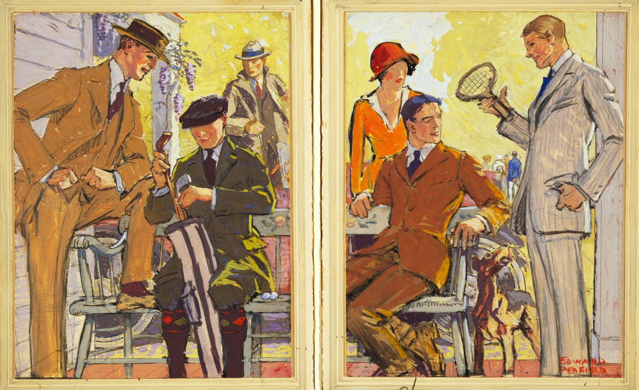 Reklama na Hart, Schaffner & Marx Clothes, pub. 1900 od Edward Penfield