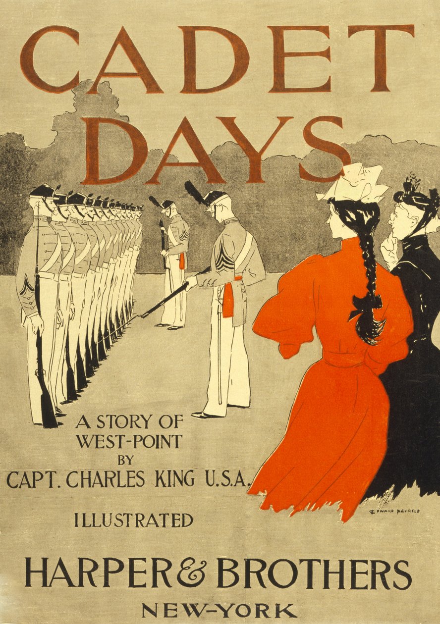Přední strana obálky pro Cadet Days, Capt. Charles King U.S.A., pub. New York, 1894. od Edward Penfield