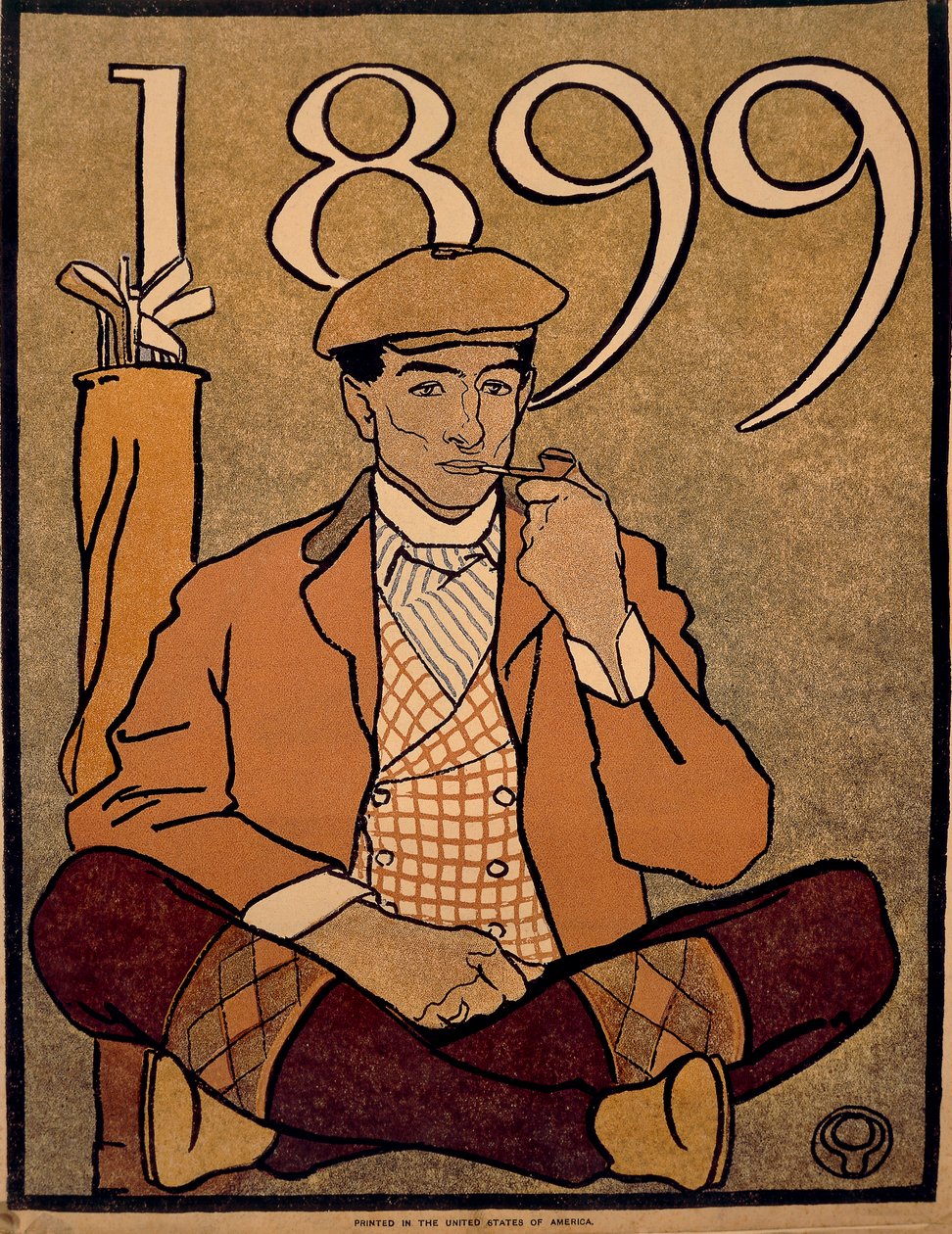 Golfový kalendář, od Edwarda Penfielda, plakát od Edward Penfield