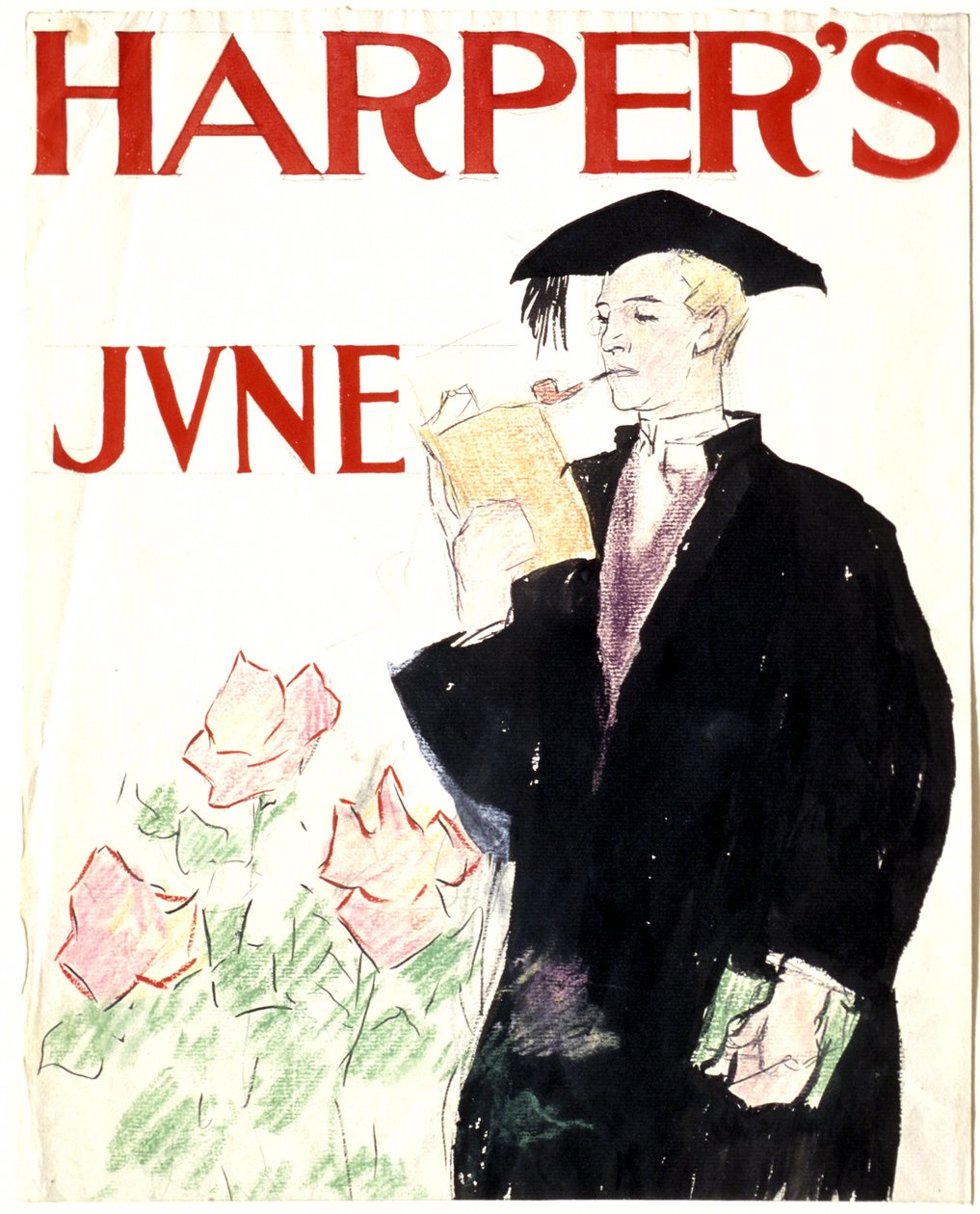 Absolvent in Talar und Barett od Edward Penfield
