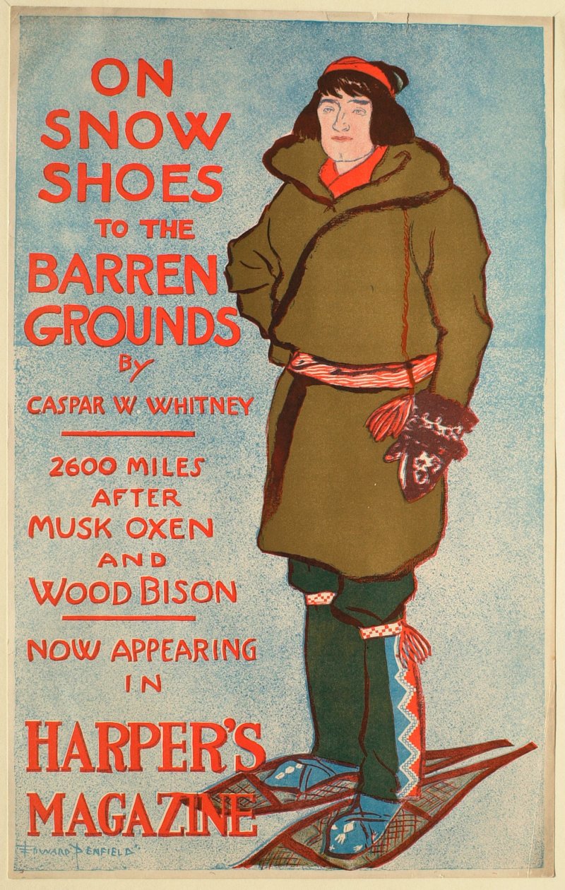 Auf Schneeschuhen zum Ödland od Edward Penfield