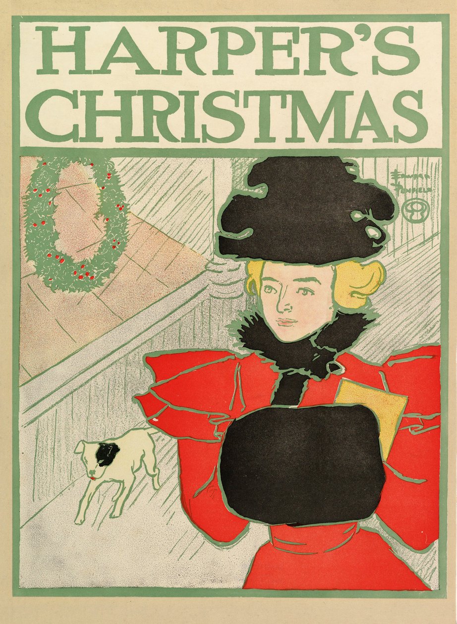 Reklamní plakát časopisu Harpers New Monthly, Vánoce 1894 od Edward Penfield