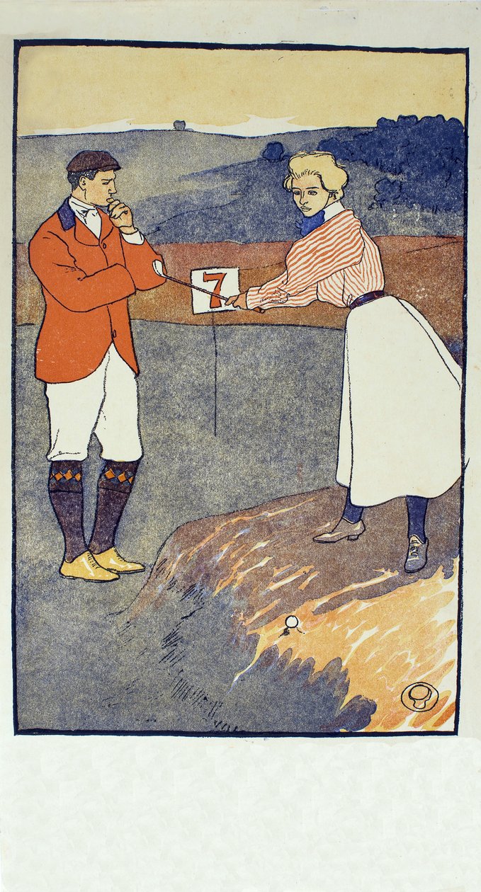září , detail z roku 1931 Golfový kalendář, nakl. 1931 od Edward Penfield
