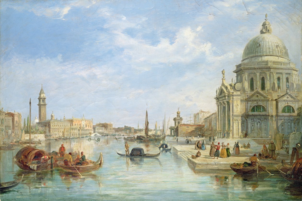 Ústí Canal Grande, Benátky, s Santa Maria della Salute od Edward Pritchett