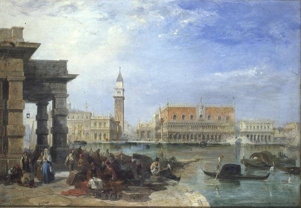 Pohled z Dogany, Benátky, při pohledu na náměstí Piazzetta a Dóžecí palác od Edward Pritchett
