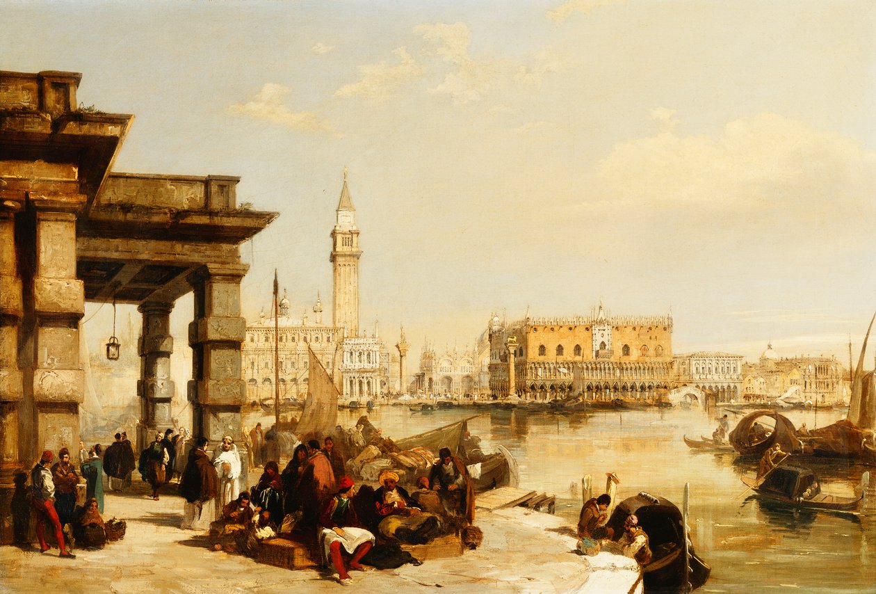 Pohled na St. Marks z Punta della Dogana, Benátky od Edward Pritchett