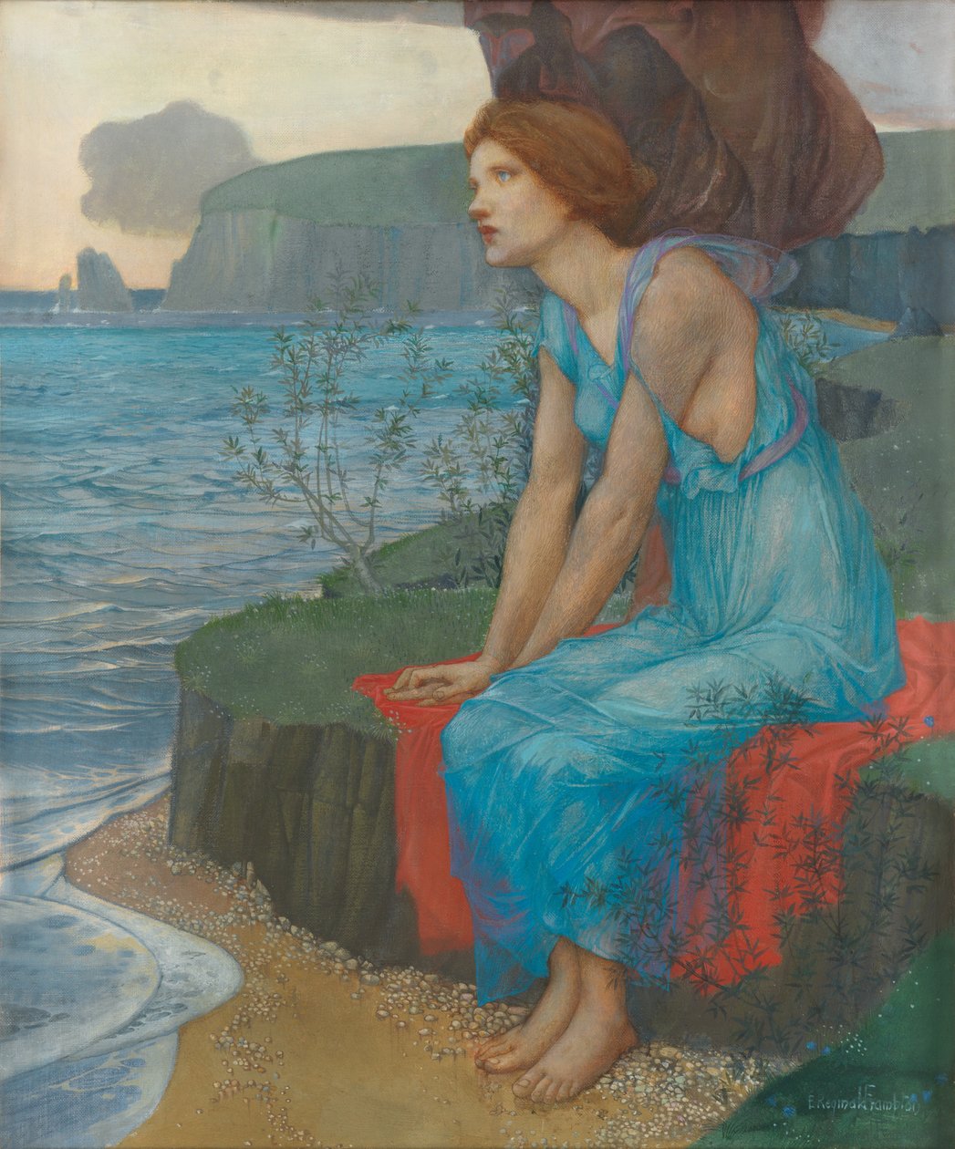 Ariadna na ostrově Naxos (tempera na plátně) od Edward Reginald Frampton
