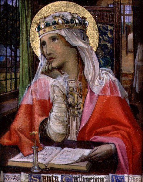 Svatá Kateřina, kolem roku 1900 (olej na desce) od Edward Reginald Frampton