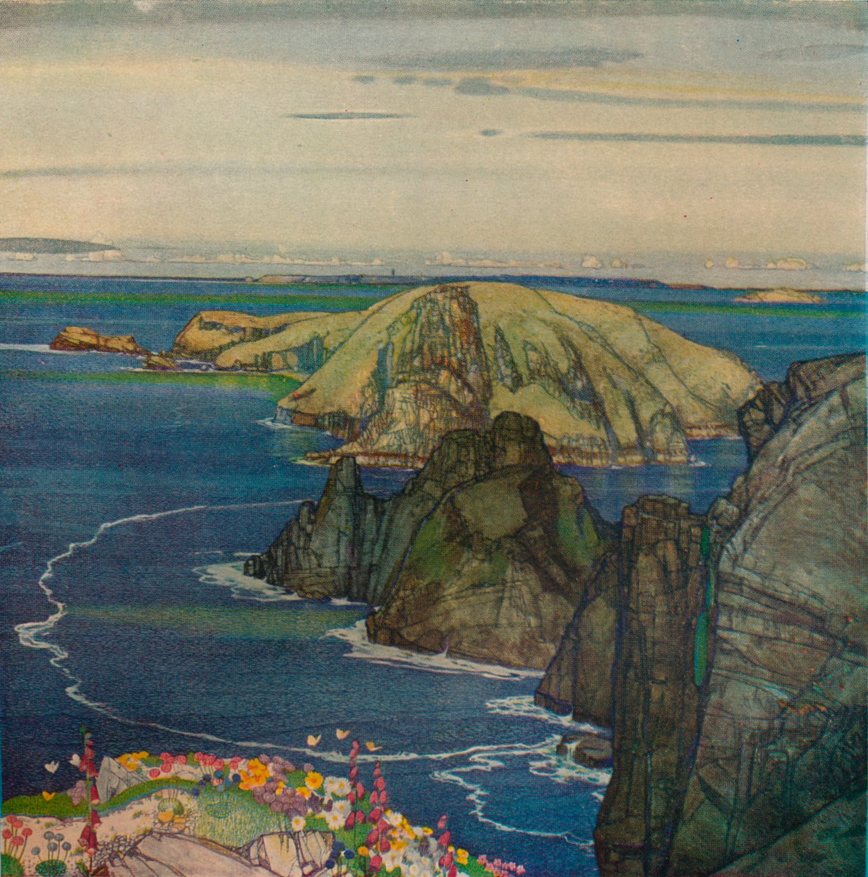 Ostrov Brecqhou, Off Sark, c1921 od Edward Reginald Frampton
