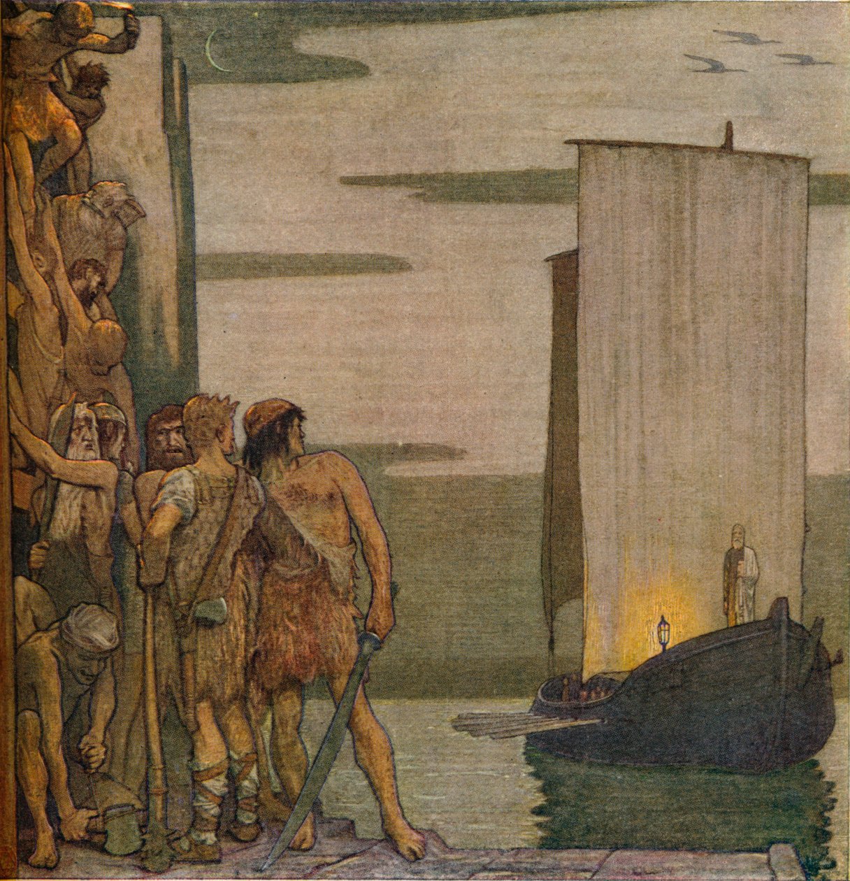 Přistání svatého Patrika v Irsku, c1912, 1914 od Edward Reginald Frampton