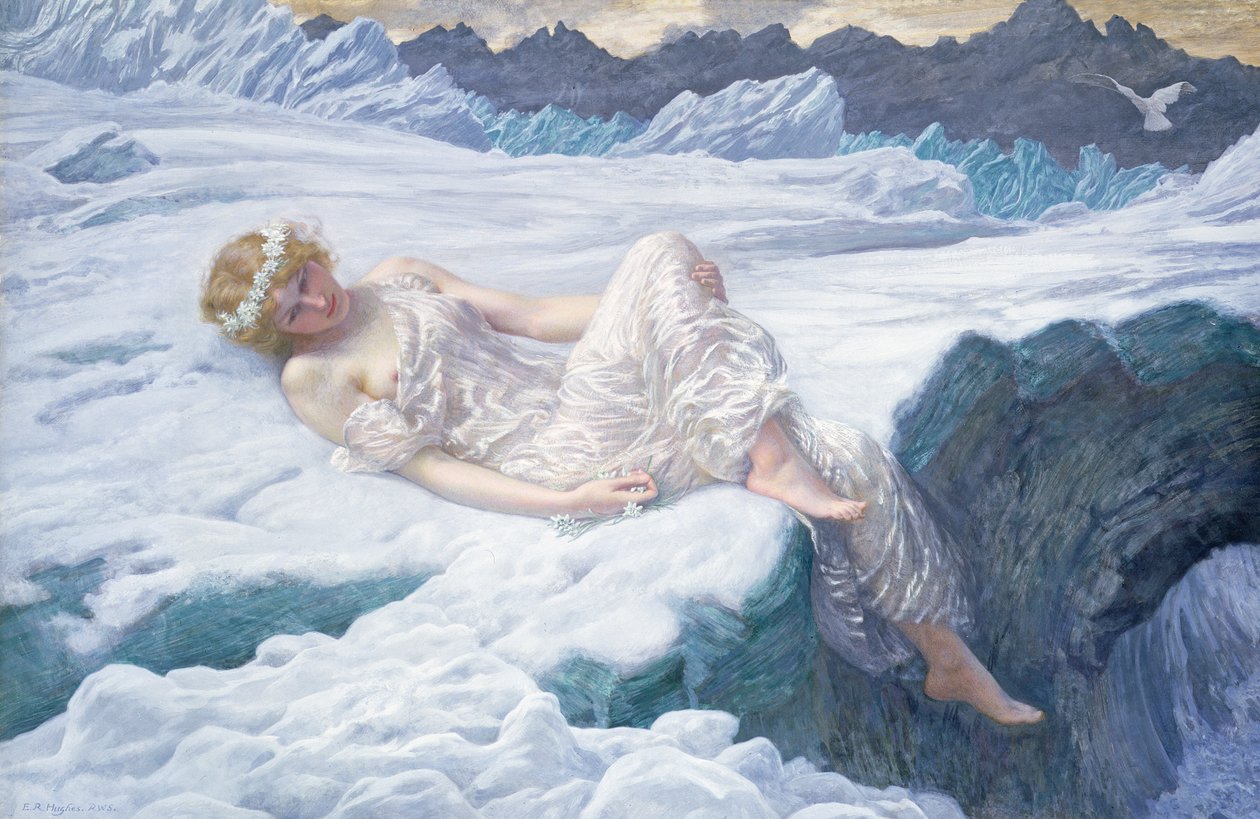 Srdce sněhu, 1907 (barva wc a karoserie na papíře) od Edward Robert Hughes