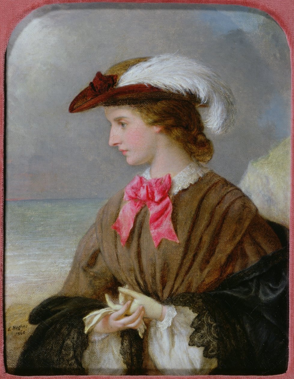 Červená mašle od Edward Robert Hughes
