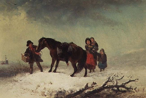Sněhová scéna od Edward Robert Smythe