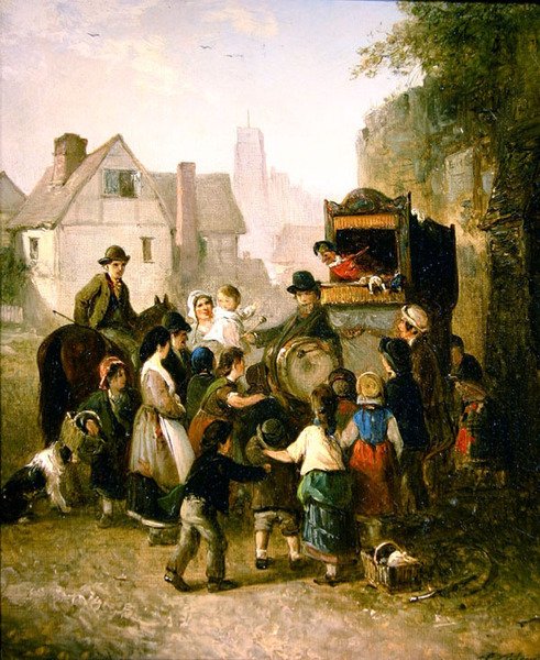 The Punch and Judy Show (olej na plátně) od Edward Robert Smythe