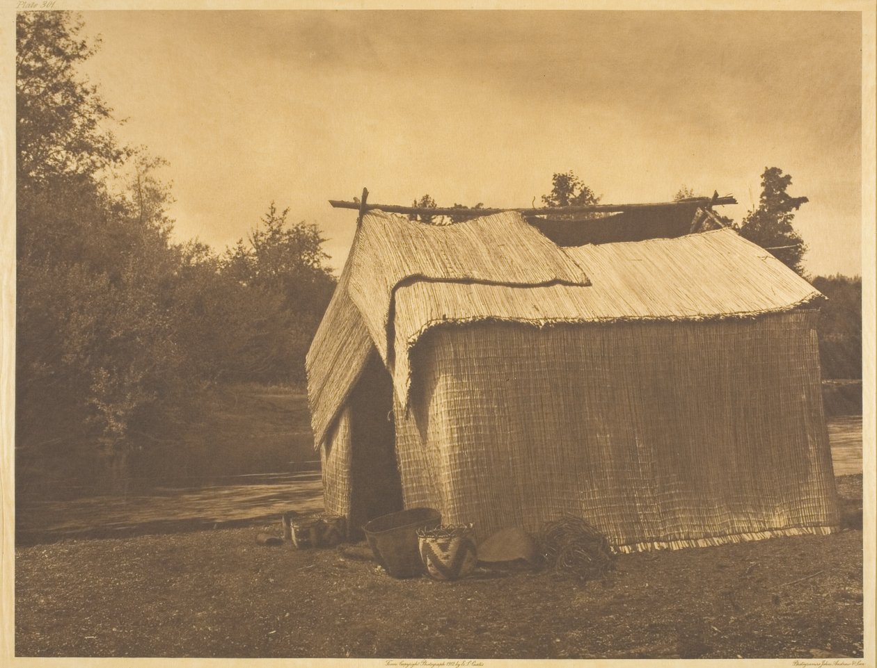 A Mat House - Skokomish od Edward S. Curtis