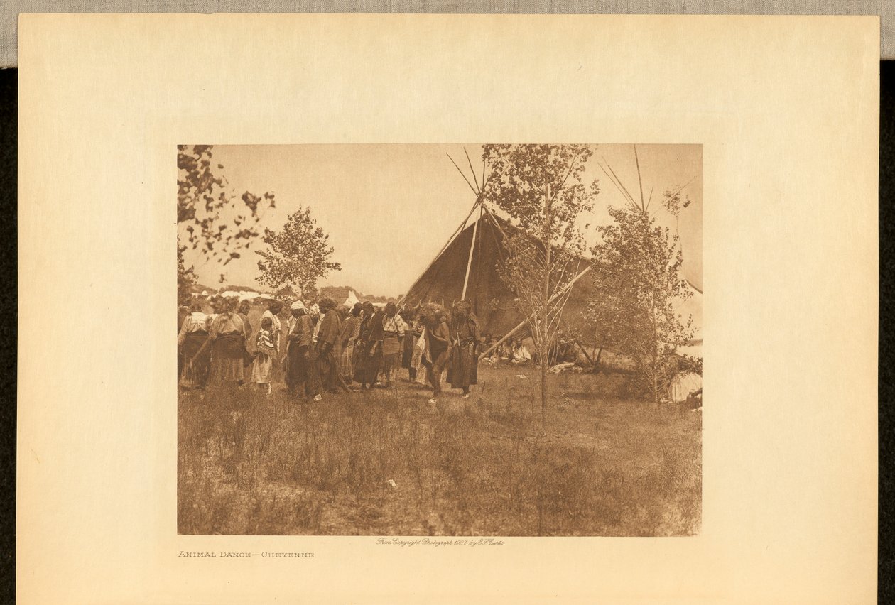 Tanec zvířat - Cheyenne od Edward S. Curtis